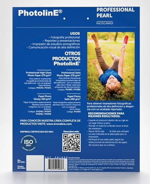 Papel Fotográfico Aperlado Inkjet Kronaline Carta 25 Hojas